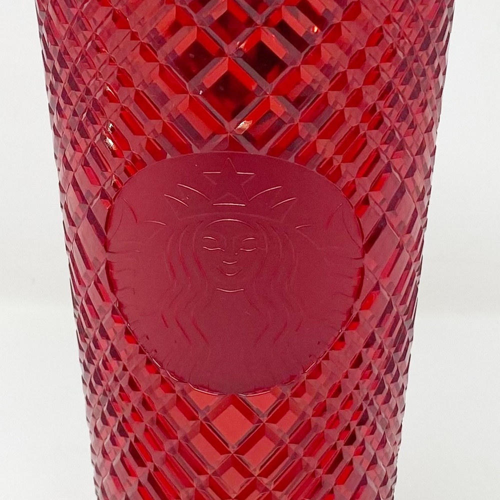 STARBUCKS LIMITED EDITION Red Jeweled Cold Cup Tumbler - Picture 3 of 13